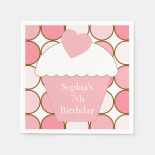 Serviette En Papier Chiffre rose