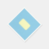 Serviette En Papier Chiffres Bébé Bleu et Jaune (Coin)