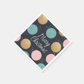 Serviette En Papier Chiffres de fête modernes Noël neigeux (Coin)