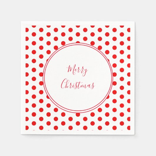 Serviette En Papier Chiffres rouges simples Papier de Noël (Devant)