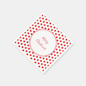 Serviette En Papier Chiffres rouges simples Papier de Noël (Coin)