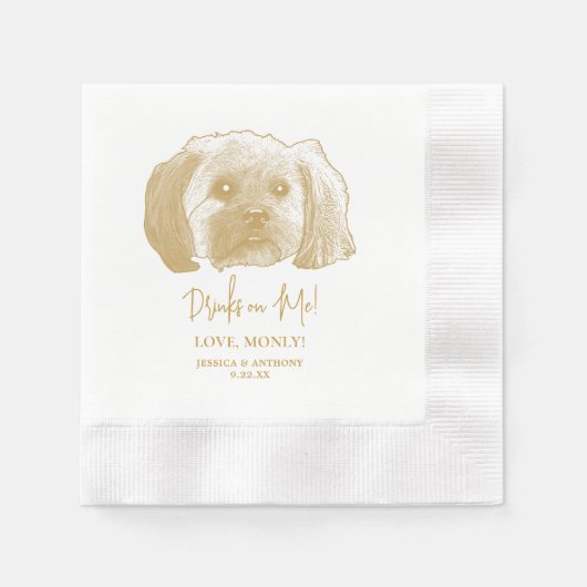 Serviette En Papier Chih Tzu Chien Boissons Personnalisées sur moi (Devant)