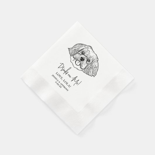 Serviette En Papier Chih Tzu Chien Boissons Personnalisées sur moi (Coin)