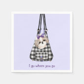 Serviette En Papier Chih Tzu Dog dans un sac Description (Devant)