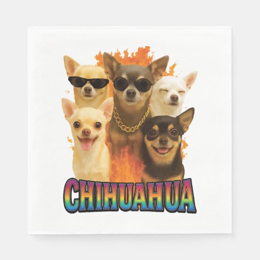 Serviette En Papier Chihuahua (Devant)