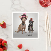 Serviette En Papier Chihuahua avec nom (En situation)