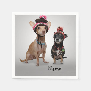 Serviette En Papier Chihuahua avec nom