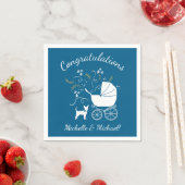 Serviette En Papier Chihuahua Baby shower Blue Boy Chig (En situation)
