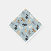 Serviette En Papier Chihuahua Bones and Paws Blue Napkins (Coin)