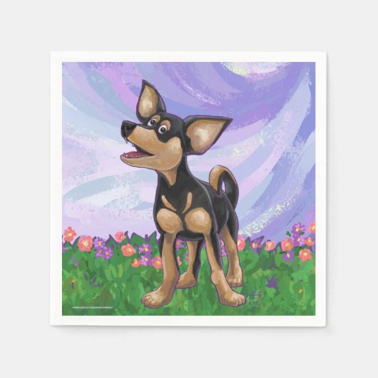 Serviette En Papier Chihuahua Cadeaux et accessoires (Devant)