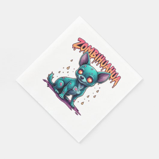 Serviette En Papier Chihuahua Chi Chichi Chiwawa Zombie Chien Hallowee (Coin)