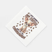 Serviette En Papier Chihuahua chien et haricots à café (Coin)