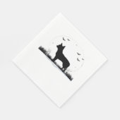 Serviette En Papier Chihuahua Chien - Halloween Moon Silhouette Classi (Coin)