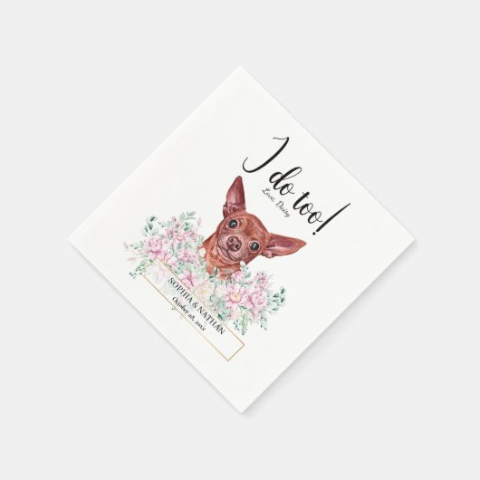 Serviette En Papier Chihuahua Chien Mariage Cocktail Serviettes (Coin)