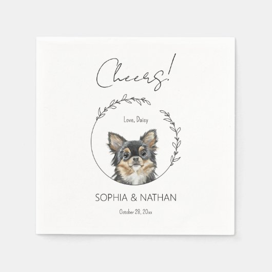 Serviette En Papier Chihuahua Chien Mariage Cocktail serviettes (Devant)