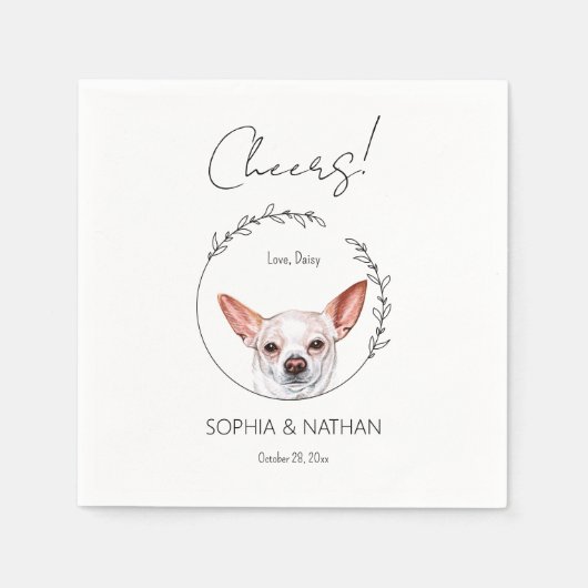Serviette En Papier Chihuahua Chien Mariage Cocktail serviettes (Devant)