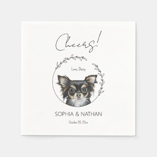 Serviette En Papier Chihuahua Chien Mariage Cocktail serviettes (Devant)