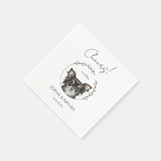 Serviette En Papier Chihuahua Chien Mariage Cocktail serviettes (Coin)
