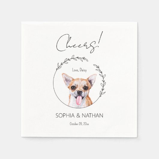 Serviette En Papier Chihuahua Chien Mariage Cocktail serviettes (Devant)