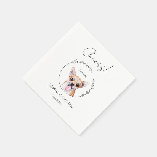 Serviette En Papier Chihuahua Chien Mariage Cocktail serviettes (Coin)