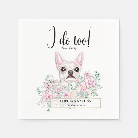 Serviette En Papier Chihuahua Chien Mariage Cocktail Serviettes (Devant)