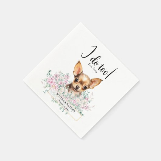 Serviette En Papier Chihuahua Chien Mariage Cocktail Serviettes (Coin)