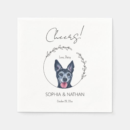 Serviette En Papier Chihuahua Chien Mariage Cocktail serviettes (Devant)