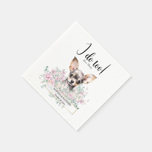Serviette En Papier Chihuahua Chien Mariage Cocktail Serviettes (Coin)