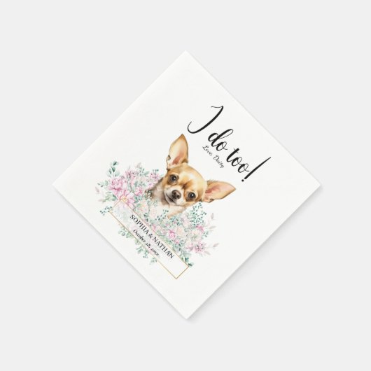 Serviette En Papier Chihuahua Chien Mariage Cocktail Serviettes (Coin)
