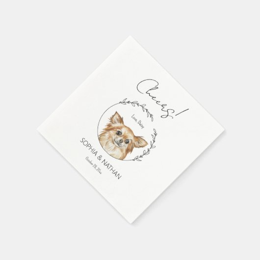 Serviette En Papier Chihuahua Chien Mariage Cocktail serviettes (Coin)