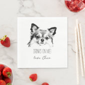 Serviette En Papier Chihuahua Chien Mariage Napkin Papier Napkin (En situation)