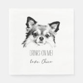 Serviette En Papier Chihuahua Chien Mariage Napkin Papier Napkin (Devant)