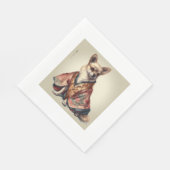Serviette En Papier Chihuahua Chig En Japonais Kimono Robe Illustratio (Coin)
