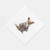 Serviette En Papier Chihuahua Chig En Japonais Kimono Robe Illustratio (Coin)