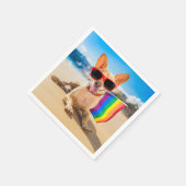 Serviette En Papier Chihuahua Dog à la plage (Coin)