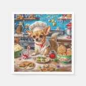 Serviette En Papier Chihuahua Gîtes de vacances : Noël festif (Devant)