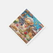 Serviette En Papier Chihuahua Gîtes de vacances : Noël festif (Coin)