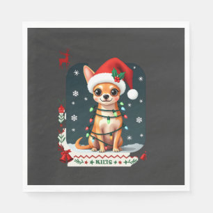 Serviette En Papier Chihuahua Noël Santa Pull Ugly Sweater Amoureux de