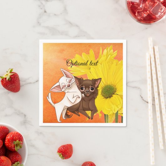 Serviette En Papier Chihuahua Papier Party Napkins (En situation)