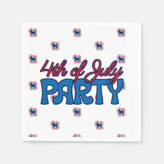 Serviette En Papier Chihuahua Patriotique Rouge Blanc Et Bleu 4 juille