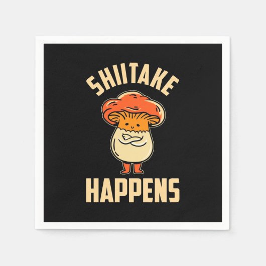 Serviette En Papier Chiitake aux champignons (Devant)