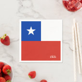 Serviette En Papier Chili & Chilienne Drapeau fête mode / fans sportif (En situation)