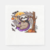Serviette En Papier Chill Thrills Halloween Sloth T-Shirt surdimension (Devant)