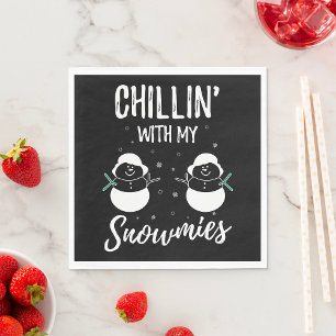 Serviette En Papier Chillin avec mes neiges