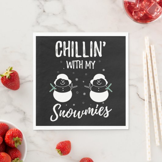 Serviette En Papier Chillin avec mes neiges (En situation)