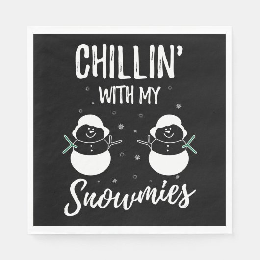 Serviette En Papier Chillin avec mes neiges (Devant)
