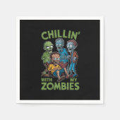 Serviette En Papier Chillin Avec Mes Zombies Halloween Garçons Enfants (Devant)