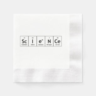 Serviette En Papier Chimie de mot d'éléments de Tableau périodique 