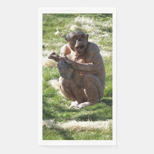 SERVIETTE EN PAPIER CHIMPANZÉ (Devant)