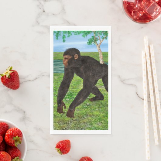 Serviette En Papier Chimpanzé (En situation)